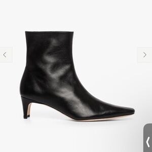 STAUD Women's Wally Black Leather Booties